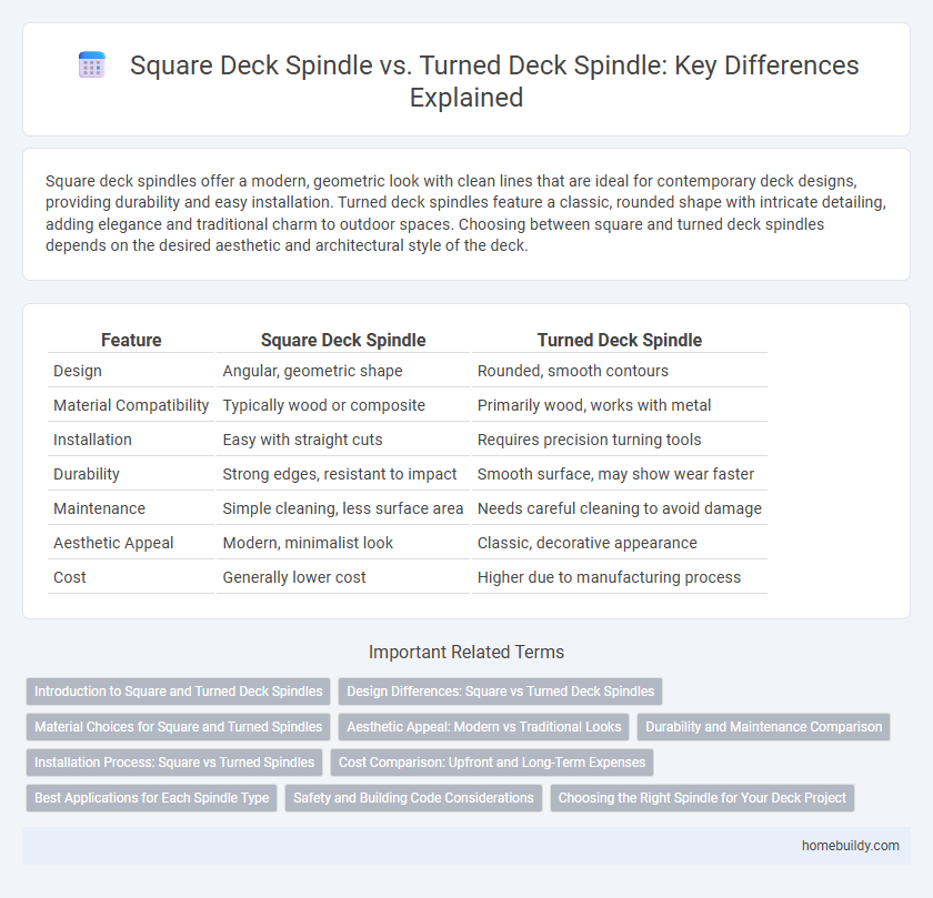 Square Deck Spindle vs. Turned Deck Spindle: Key Differences Explained