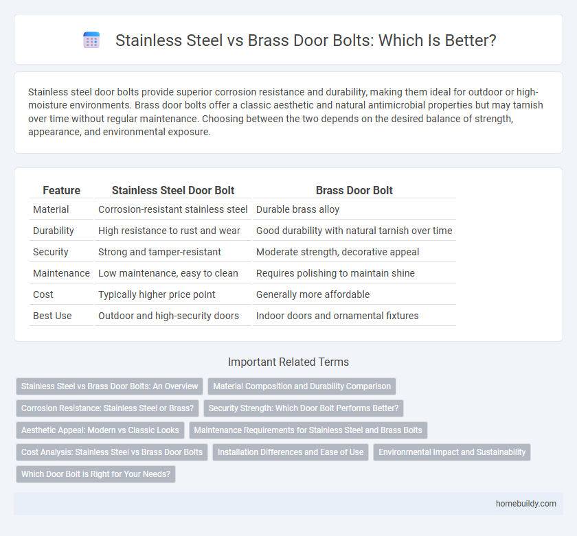 Stainless Steel vs Brass Door Bolts: Which Is Better?