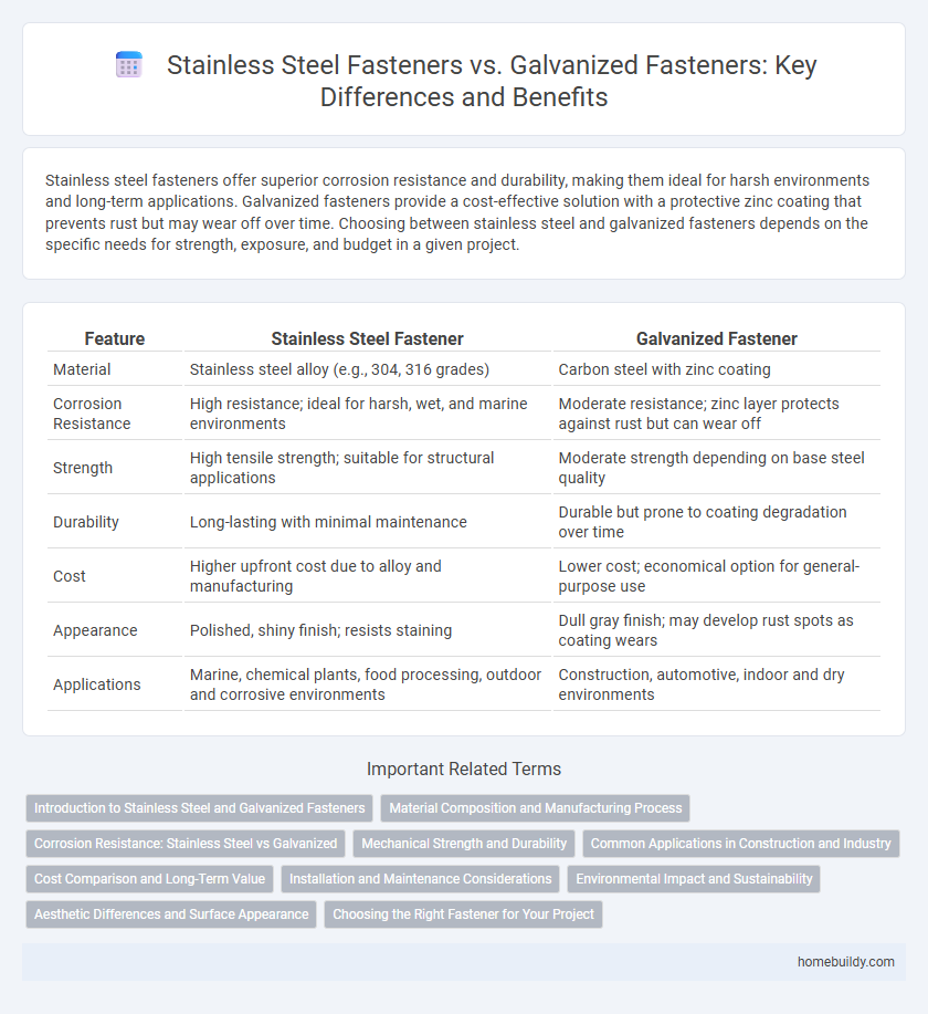 Stainless Steel Fasteners vs. Galvanized Fasteners: Key Differences and Benefits