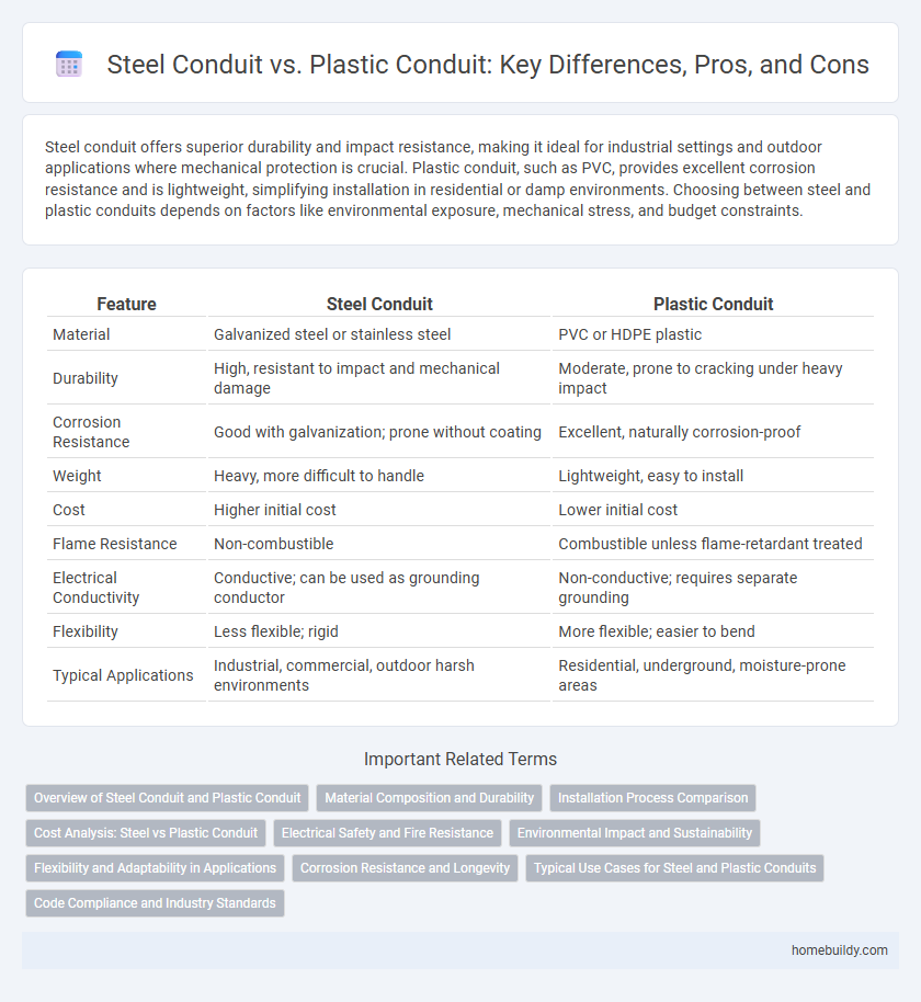 Steel Conduit vs. Plastic Conduit: Key Differences, Pros, and Cons