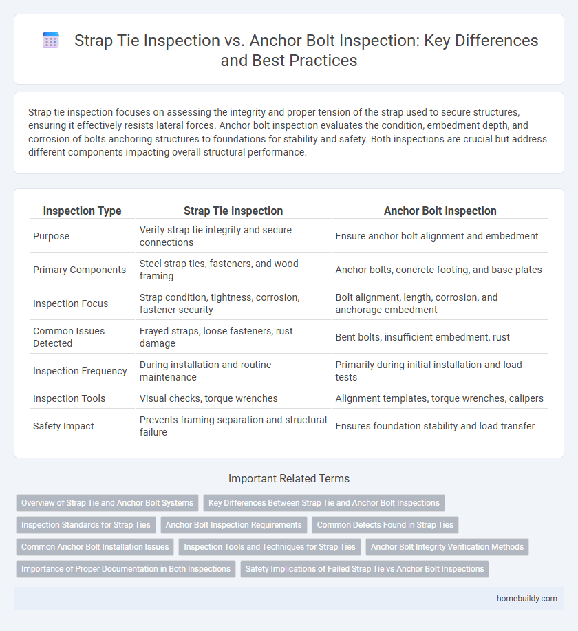 Strap Tie Inspection vs. Anchor Bolt Inspection: Key Differences and Best Practices