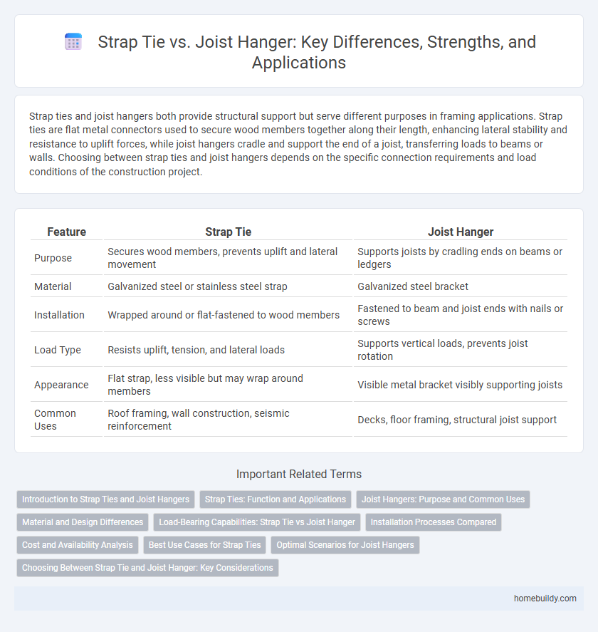 Strap Tie vs. Joist Hanger: Key Differences, Strengths, and Applications