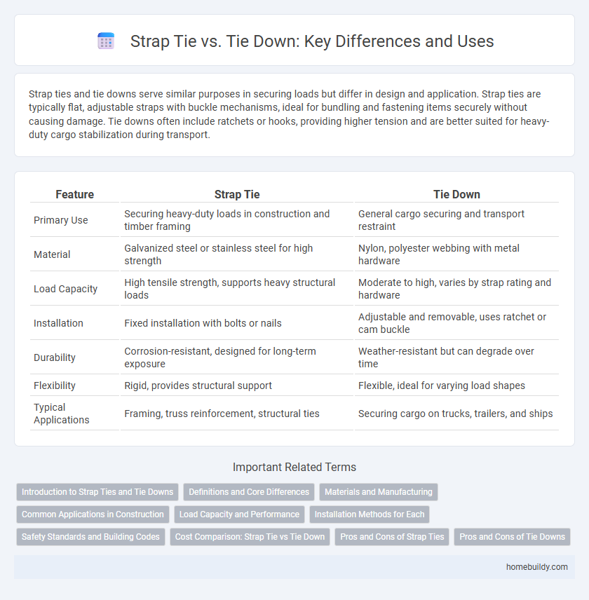 Strap Tie vs. Tie Down: Key Differences and Uses