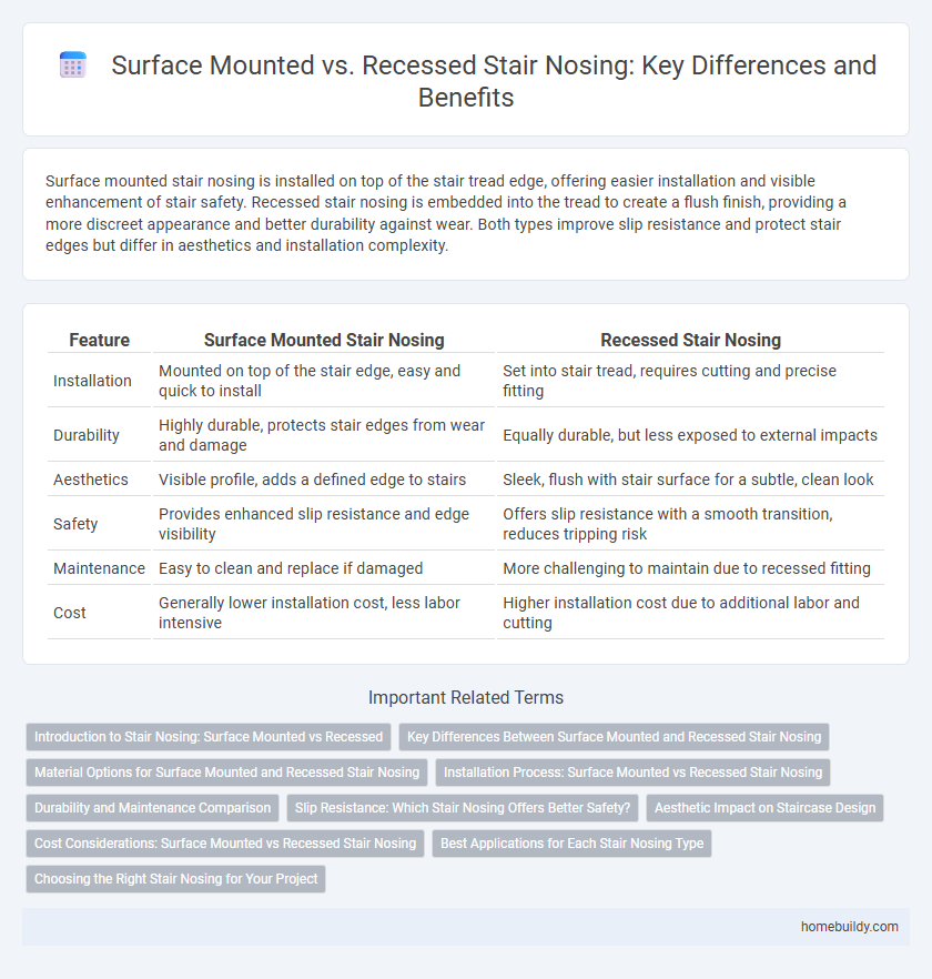 Surface Mounted vs. Recessed Stair Nosing: Key Differences and Benefits