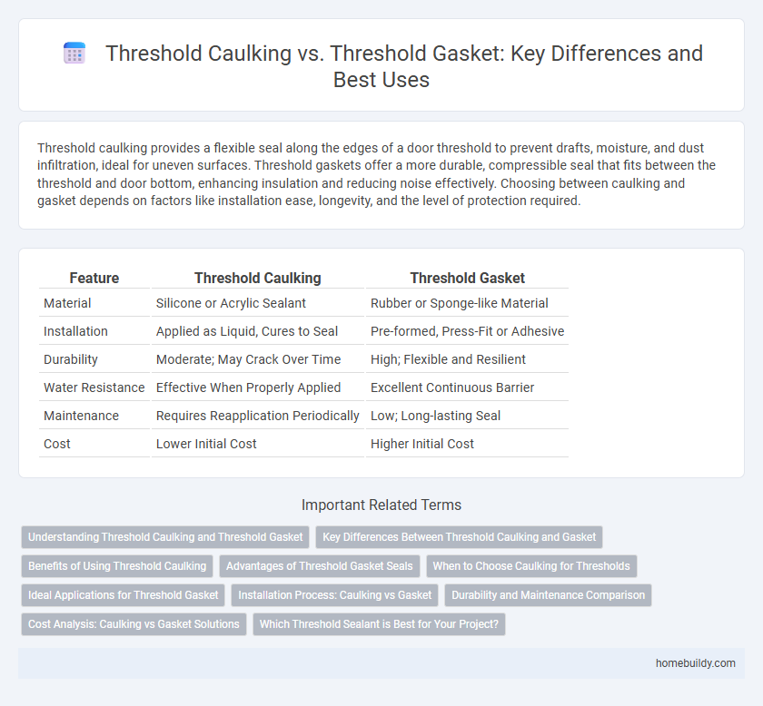 Threshold Caulking vs. Threshold Gasket: Key Differences and Best Uses
