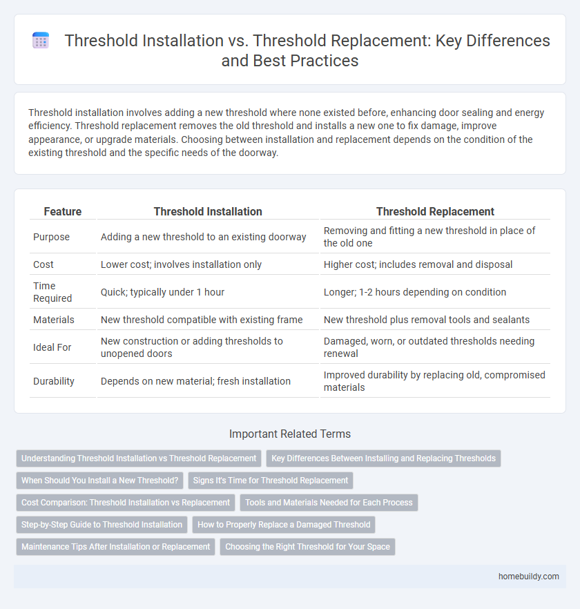 Threshold Installation vs. Threshold Replacement: Key Differences and Best Practices