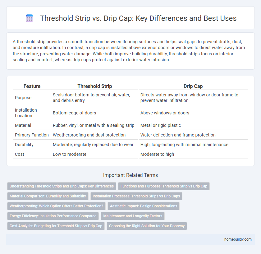 Threshold Strip vs. Drip Cap: Key Differences and Best Uses