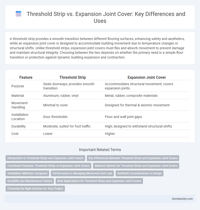 Threshold Strip vs. Expansion Joint Cover: Key Differences and Uses