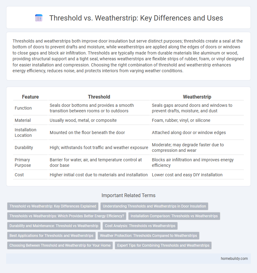 Threshold vs. Weatherstrip: Key Differences and Uses