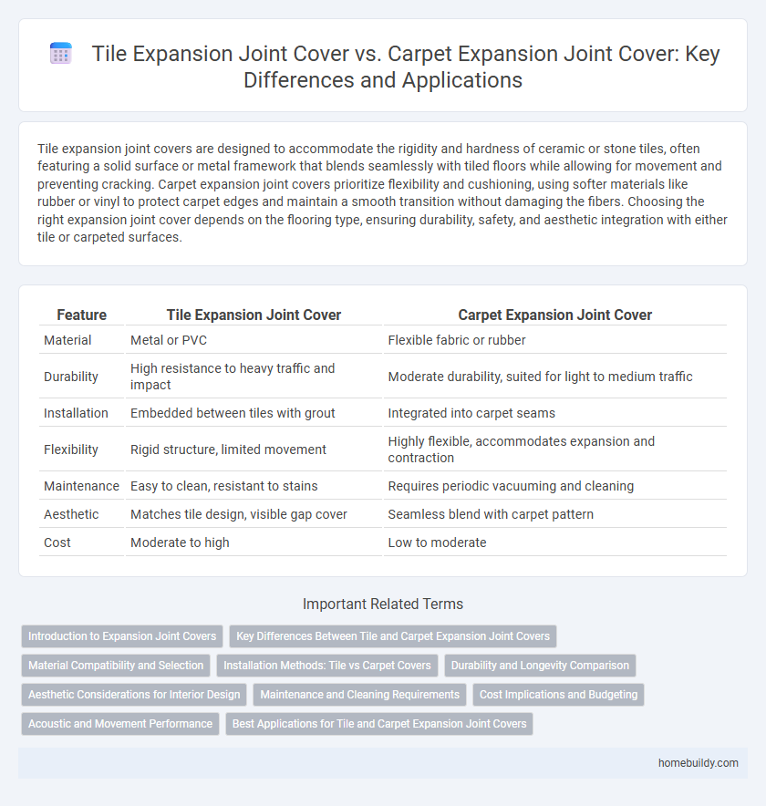 Tile Expansion Joint Cover vs. Carpet Expansion Joint Cover: Key Differences and Applications