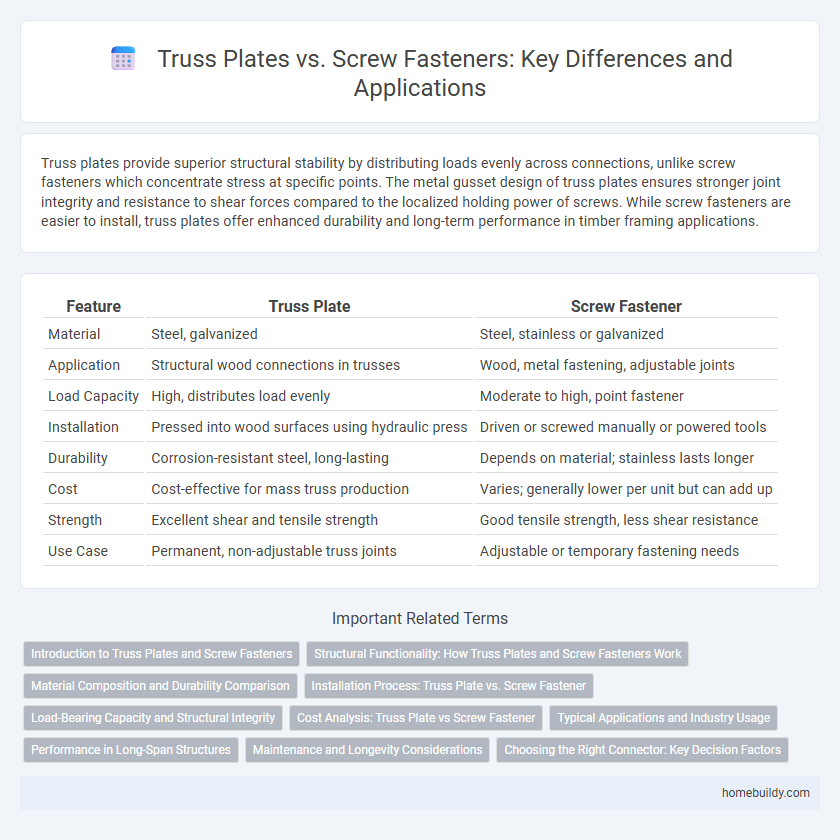 Truss Plates vs. Screw Fasteners: Key Differences and Applications