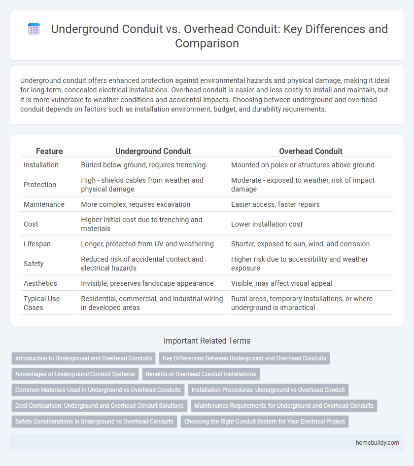 Underground Conduit vs. Overhead Conduit: Key Differences and Comparison