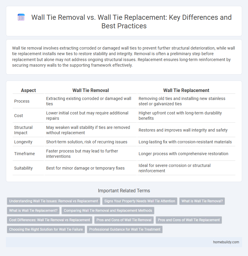 Wall Tie Removal vs. Wall Tie Replacement: Key Differences and Best Practices