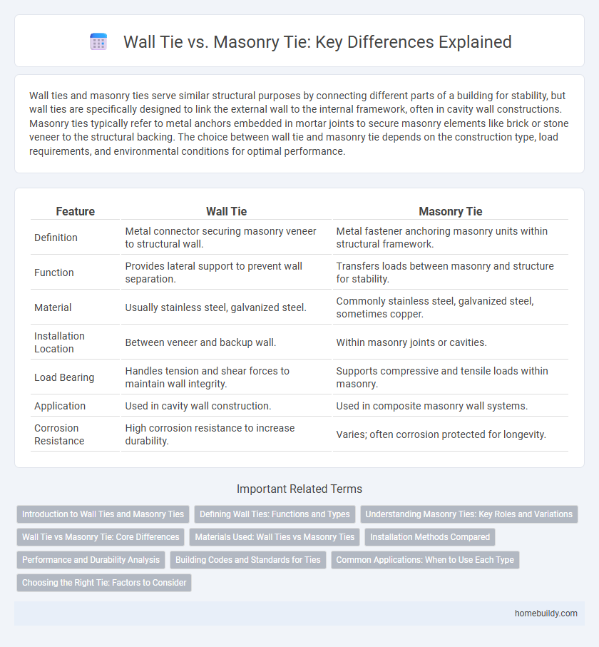 Wall Tie vs. Masonry Tie: Key Differences Explained