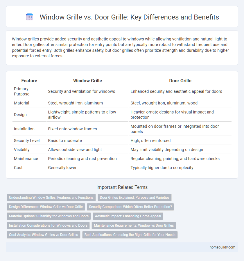 Window Grille vs. Door Grille: Key Differences and Benefits