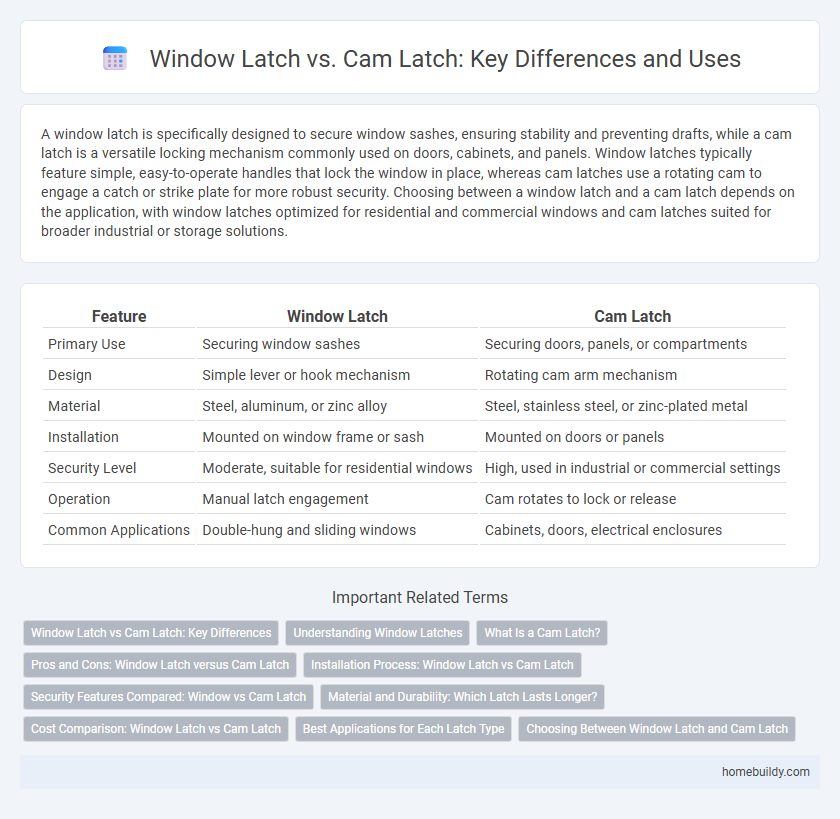 Window Latch vs. Cam Latch: Key Differences and Uses