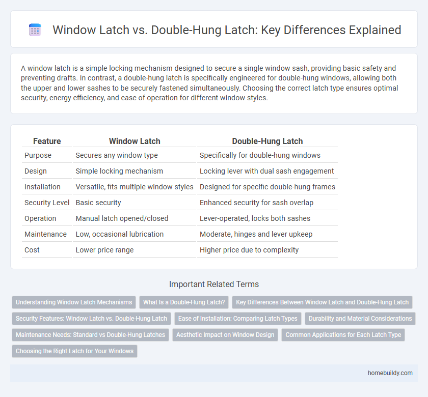 Window Latch vs. Double-Hung Latch: Key Differences Explained