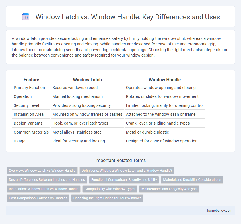 Window Latch vs. Window Handle: Key Differences and Uses
