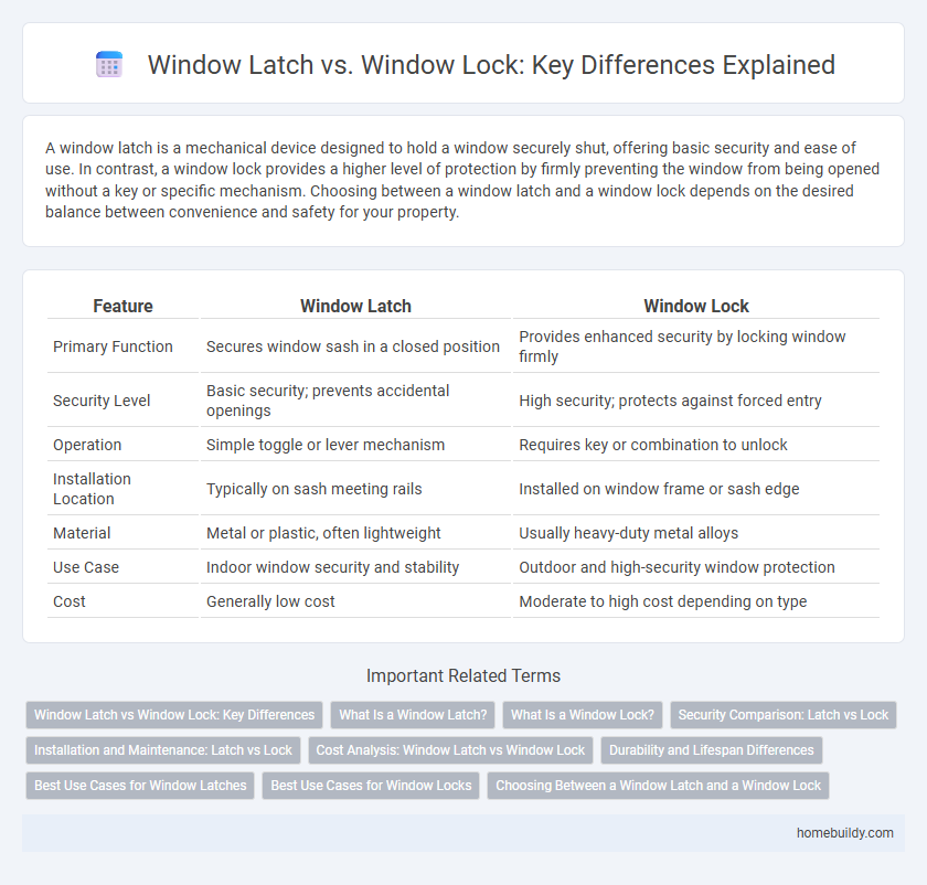 Window Latch vs. Window Lock: Key Differences Explained