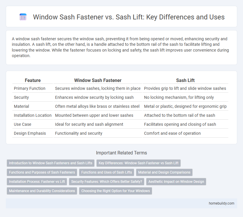 Window Sash Fastener vs. Sash Lift: Key Differences and Uses