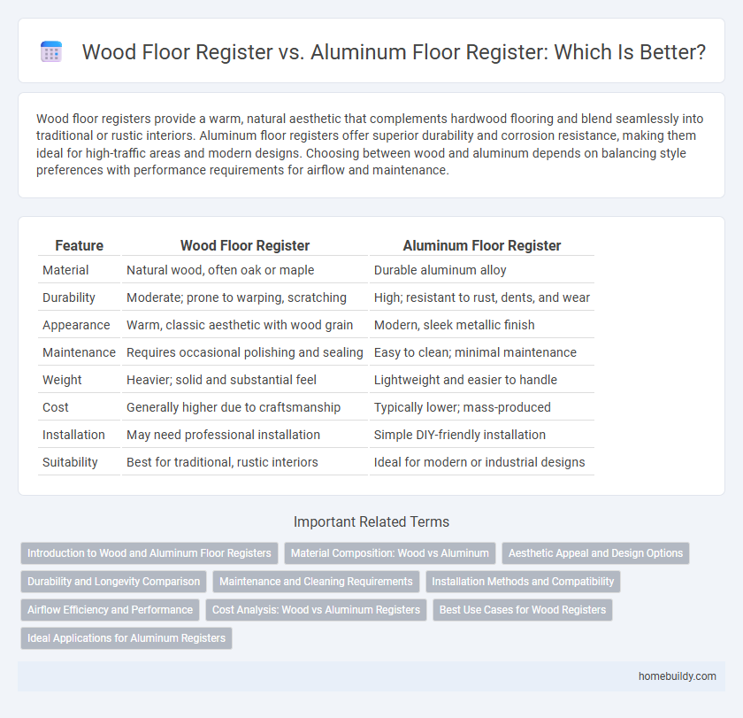 Wood Floor Register vs. Aluminum Floor Register: Which Is Better?