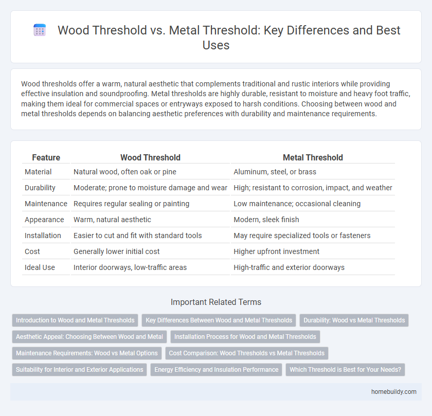 Wood Threshold vs. Metal Threshold: Key Differences and Best Uses